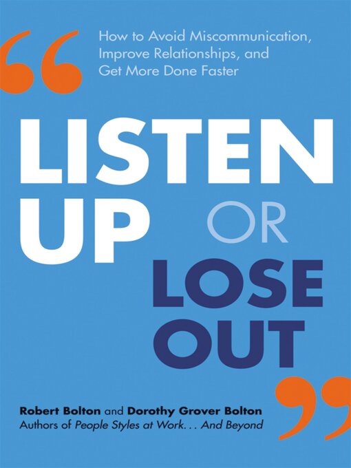 Title details for Listen Up or Lose Out by Robert Bolton - Available